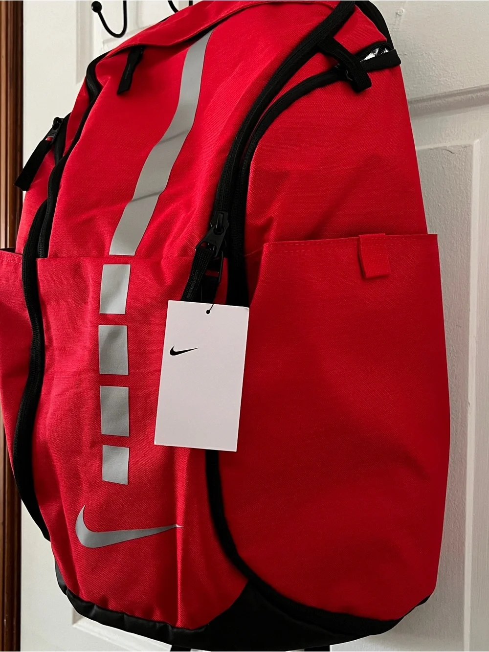 Nike Hoops Elite Pro Backpack Game Red Black Silver Basketball BA5554-657 38L
